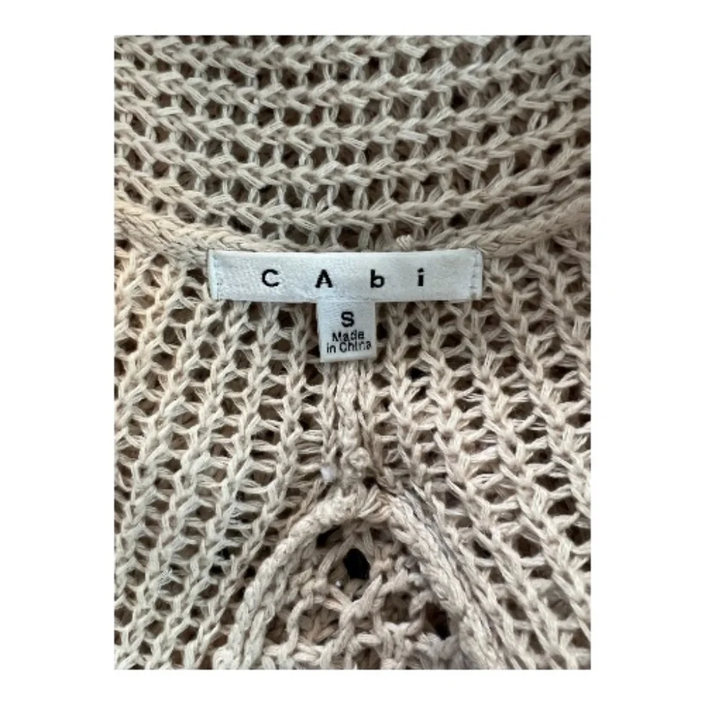 ✨ GUC CABI Women’s Teacher’s Pet Tan Open Front Cardigan Long Sleeve | Size S - Picture 7 of 9